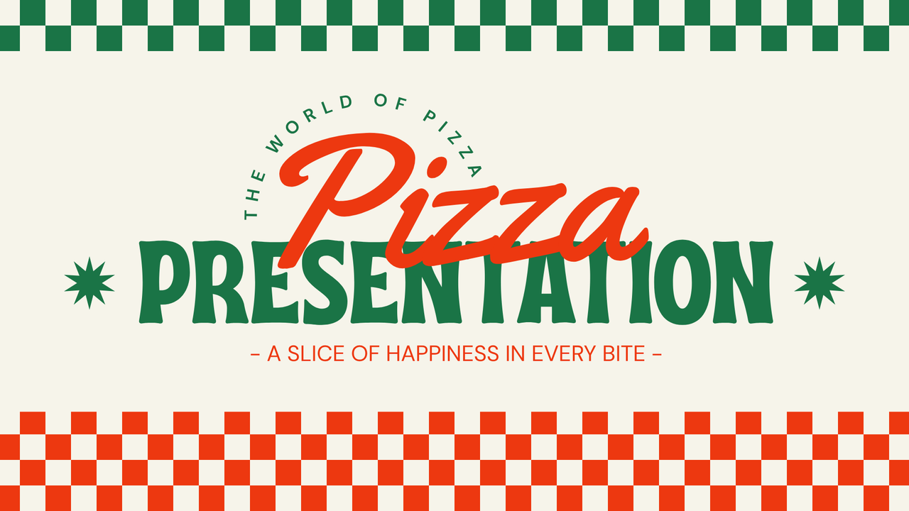 Red and Green Modern Retro Pizza Presentation