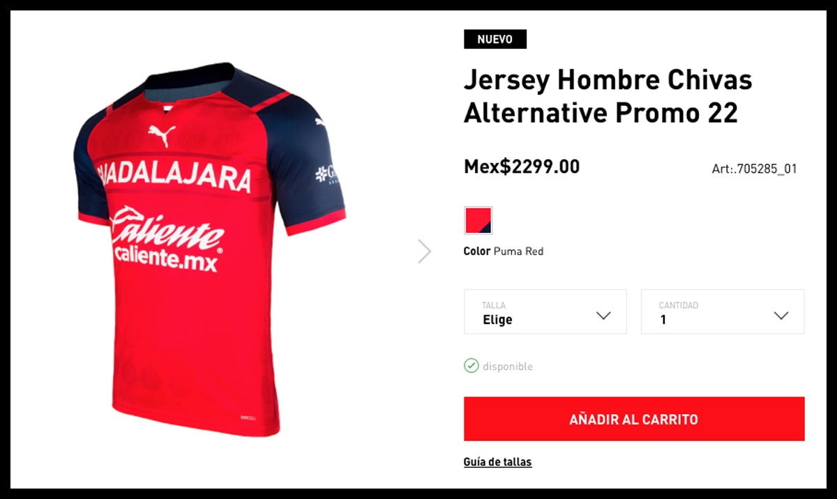 Nuevo uniforme de Las Chivas está sin escudo y causa conflicto