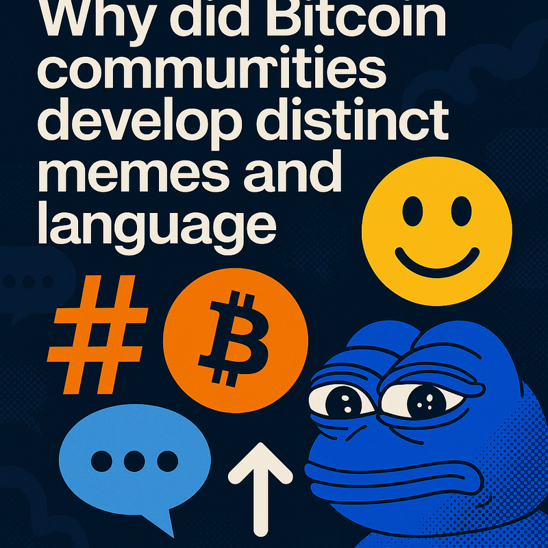 Why did Bitcoin communities develop distinct memes and language