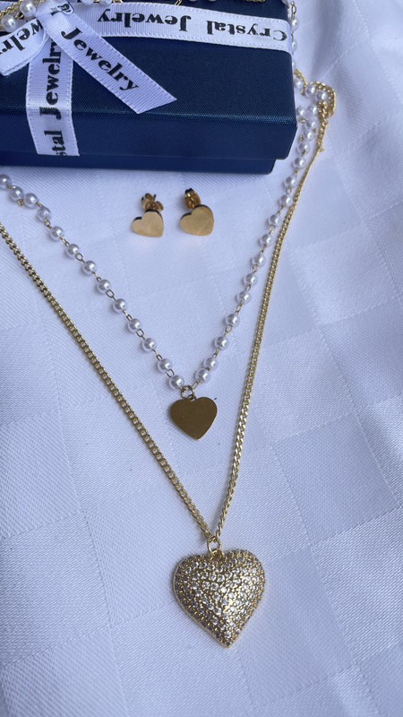 Conjunto de Cadena+Arete Chunky 6