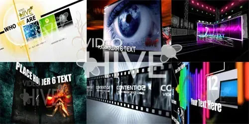 Pack Plantillas para After Effects template Af Editables 8 Dvds