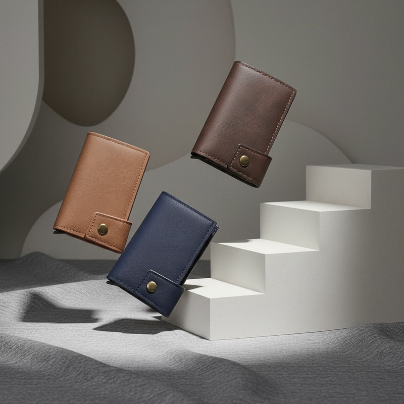 Professional men’s accessories display with a clean and elegant look