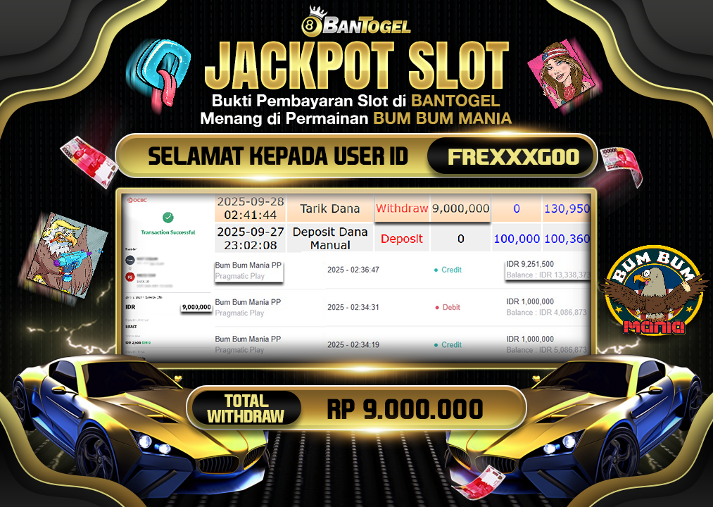 BUKTI JACKPOT LUNAS BANTOGEL