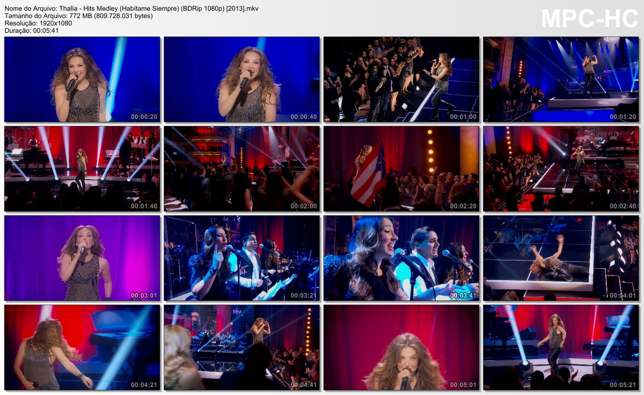 Thalía - Hits Medley (Habítame Siempre) (BDRip 1080p) [2013]