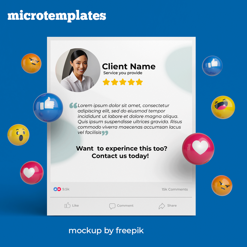 Free and customizable testimonial template