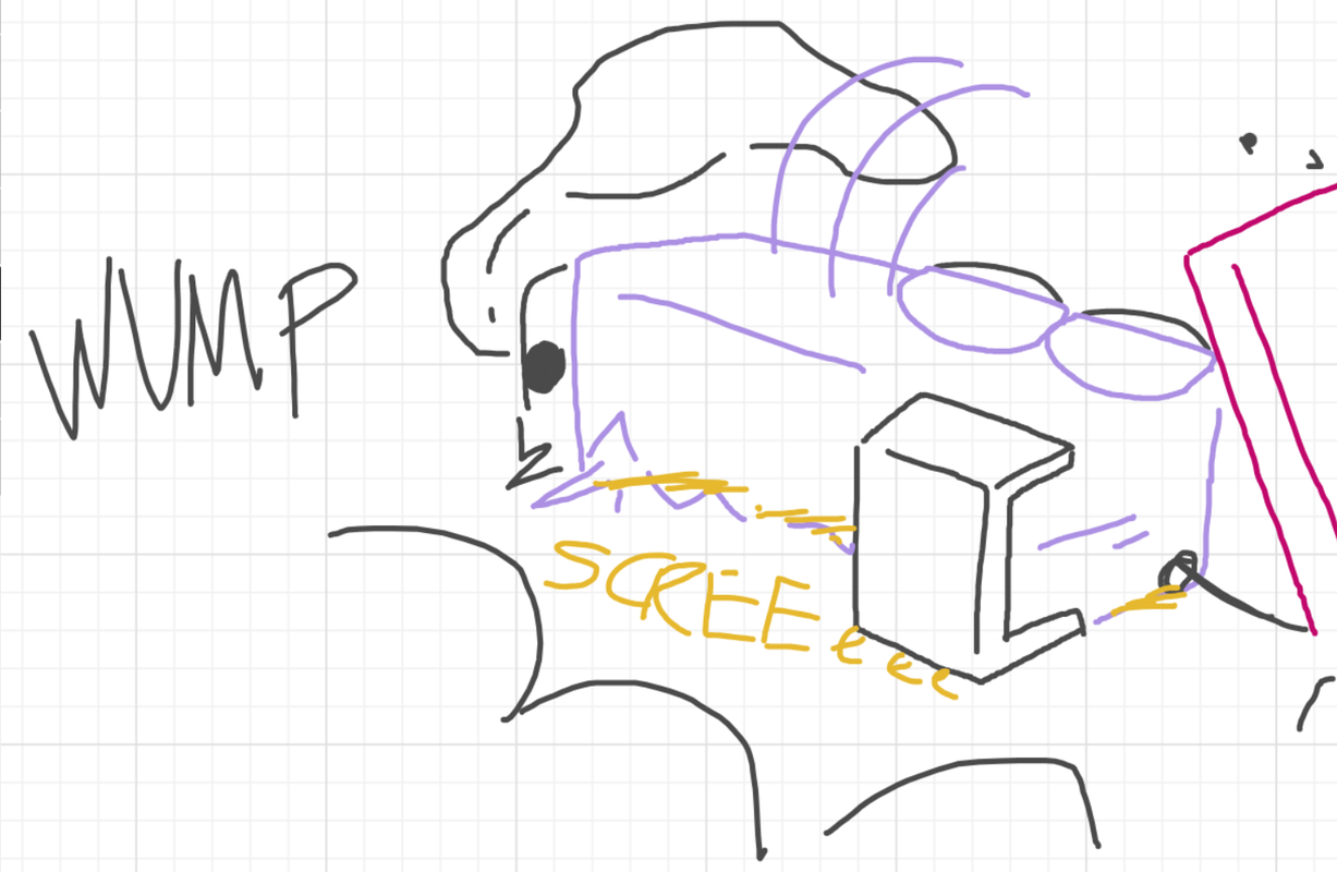 A panel from A Murder On The, episode six of the Board Boards object show by Furretwalk/WalkingFurret.
