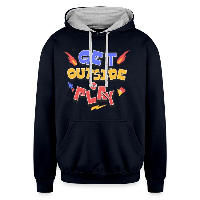 GET OUTSIDE N PLAY - Unisex Contrast Hoodie