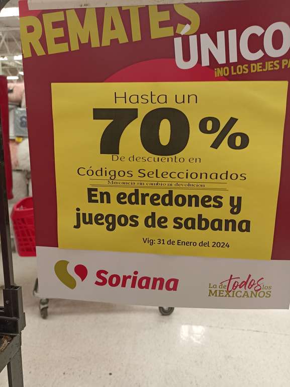 Soriana: Edredones y juegos de sabanas 
