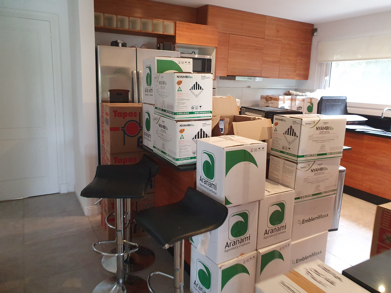 Preparación de carga para traslado