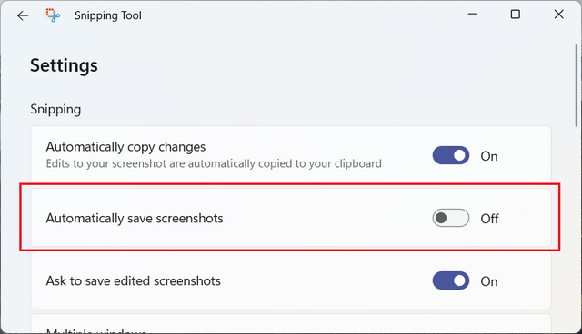 Poor man's Recall in Snipping Tool