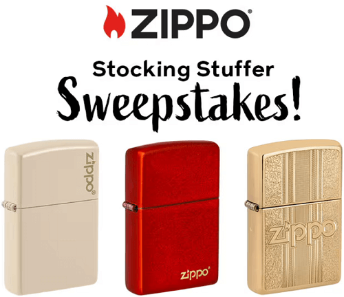 Win Zippo Lighters & More – Enter the Zippo Stocking Stuffer Sweepstakes