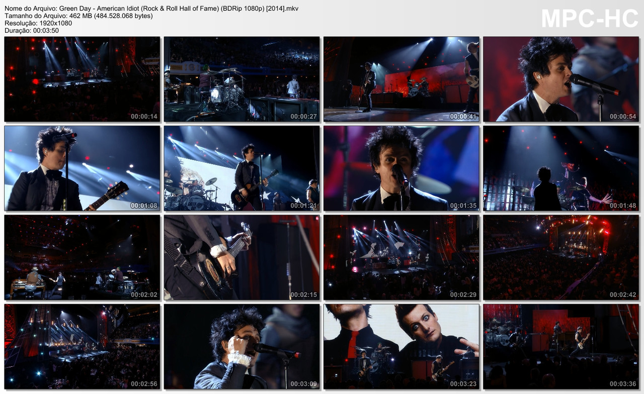 Green Day - American Idiot (Rock & Roll Hall of Fame) (BDRip 1080p) [2014]