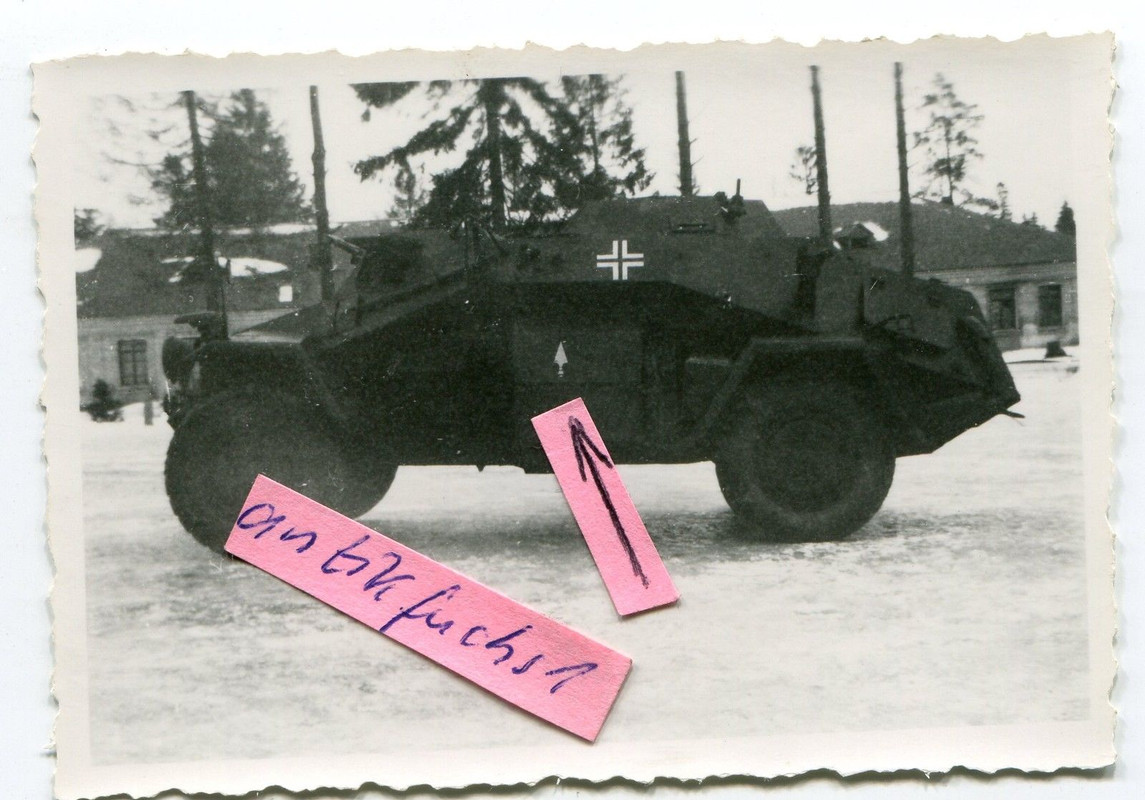 Deut. Schützen-Panzer mit aufgemalter Speer-Spit