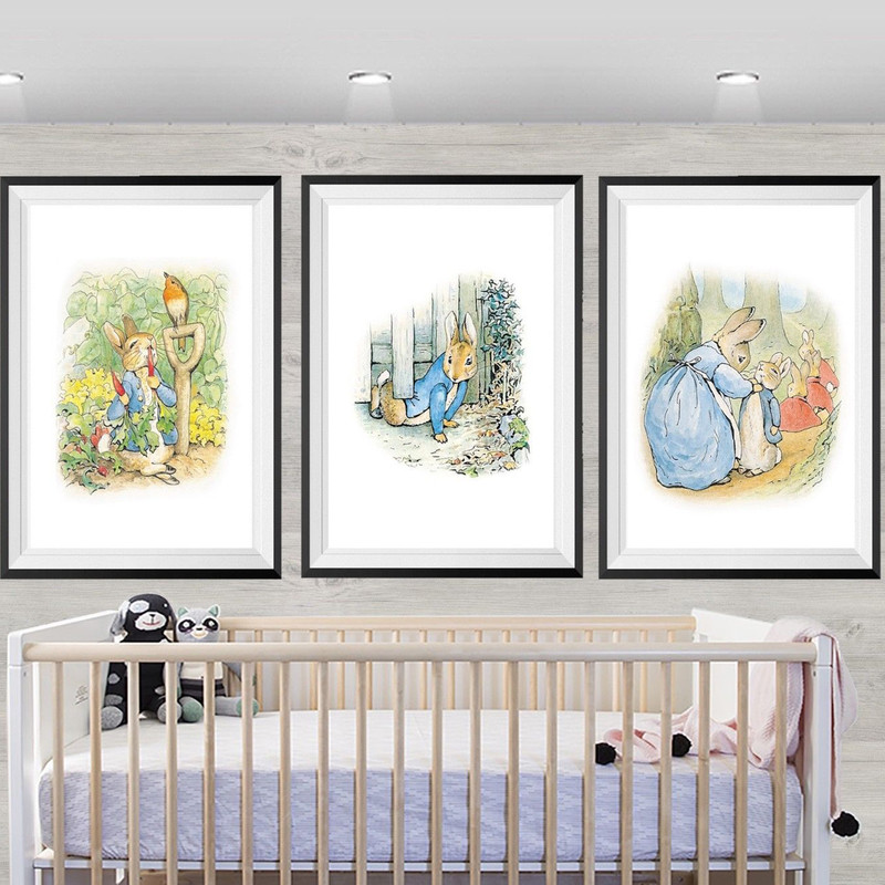 Peter Rabbit Nursery Decor Wall Prints Beatrix Potter Ebay Peter Rabbit Nursery Decor Wall Prints