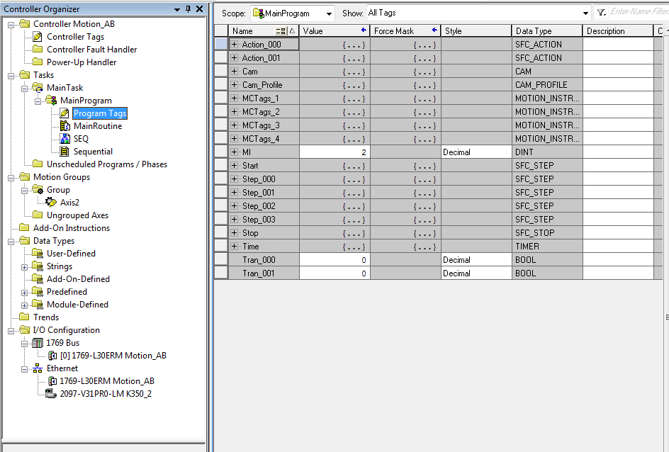 Motion Control through the PLC Motion Control through the PLC