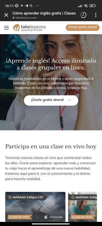 Take Lessons & Microsoft: Clases de inglés gratis 
