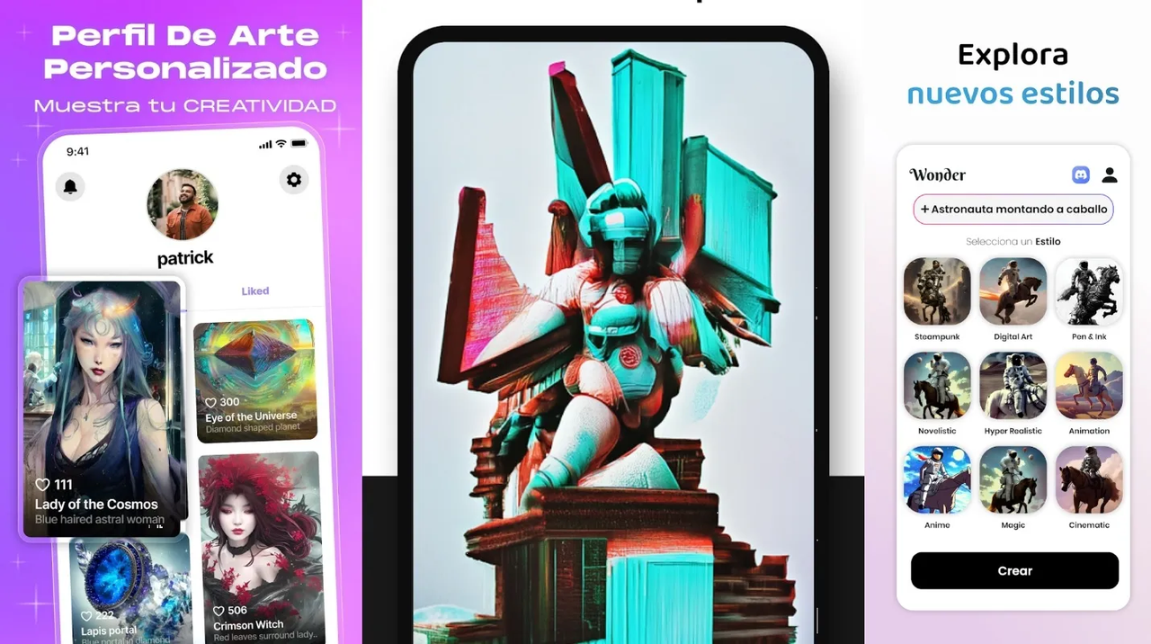 Aplicaciones gratuitas para crear imágenes con IA desde cero en celular