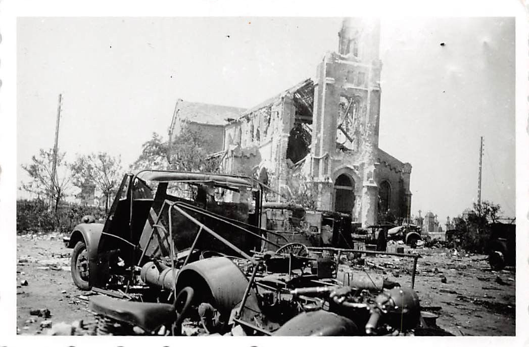Kirchplatz zerstörte Kirche nach dem Schlacht Ch