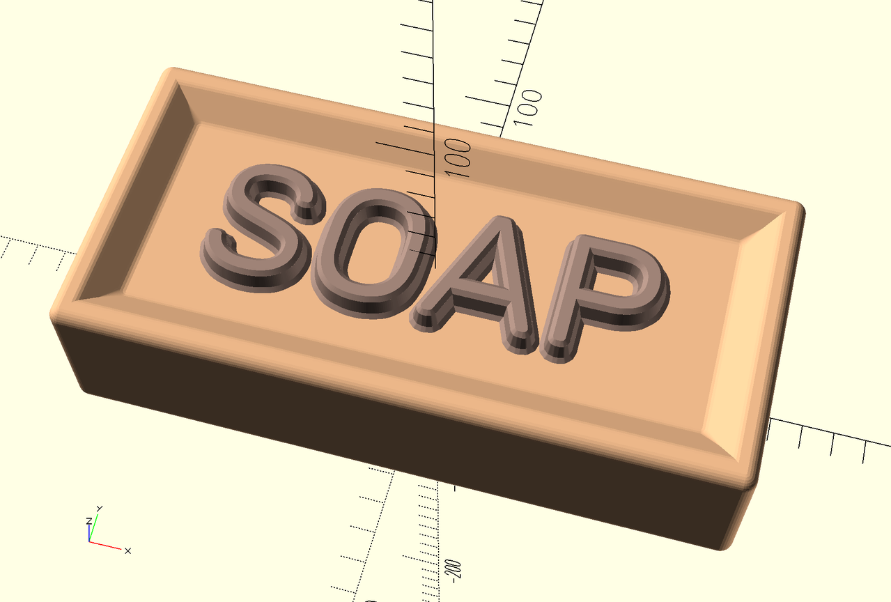 Open SCAD Soap Bar