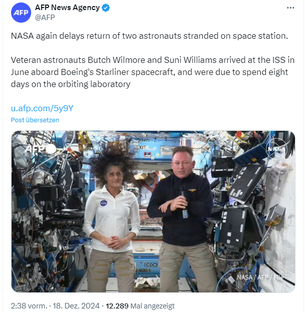 ISS-Astronauten gestrandet