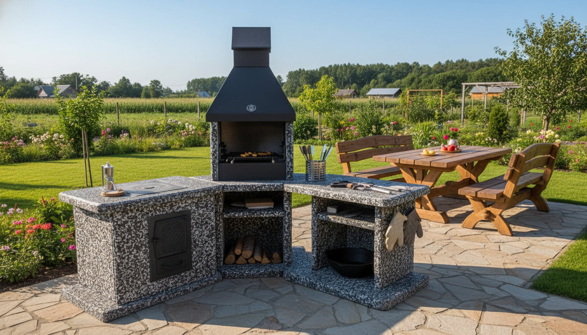 Модульный барбекю-комплекс из камня
