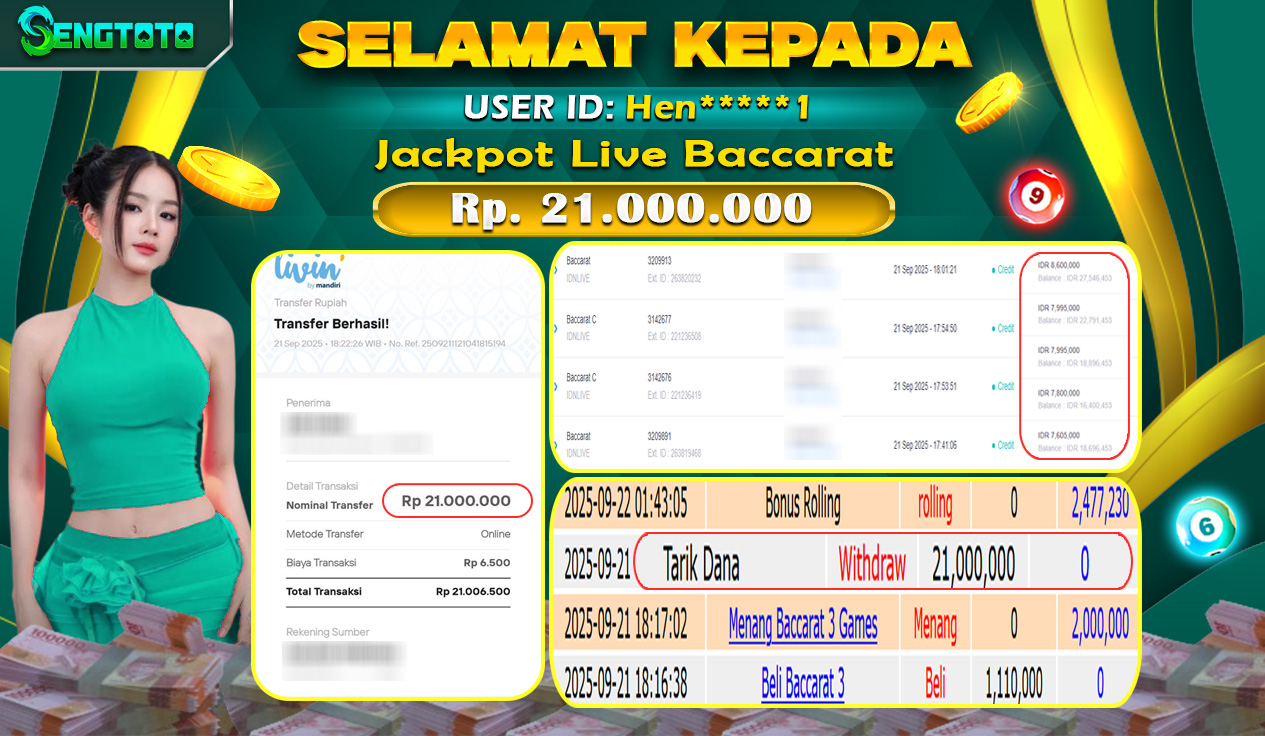 BUKTI PEMBAYARAN SLOT LIVE BACCARAT