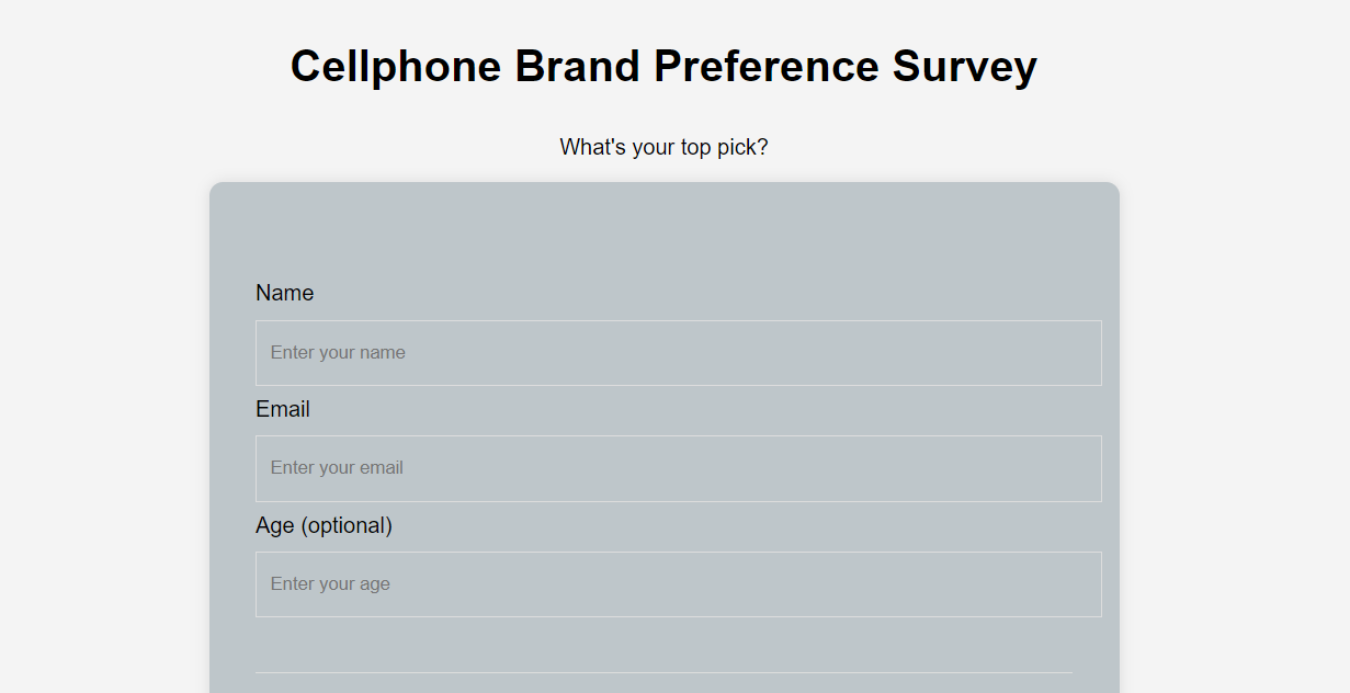 Survey Form