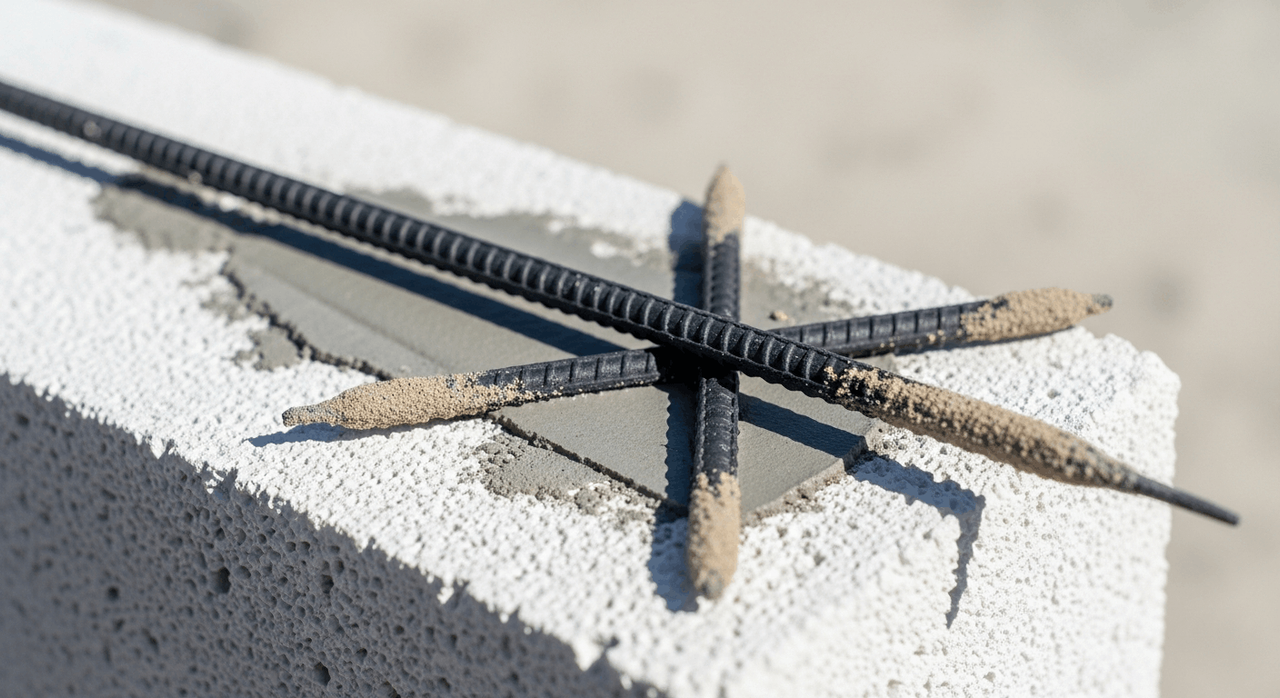 Базальтовая связь крупным планом