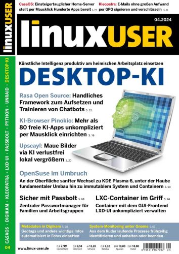 Cover: LinuxUser Magazin No 04 April 2024