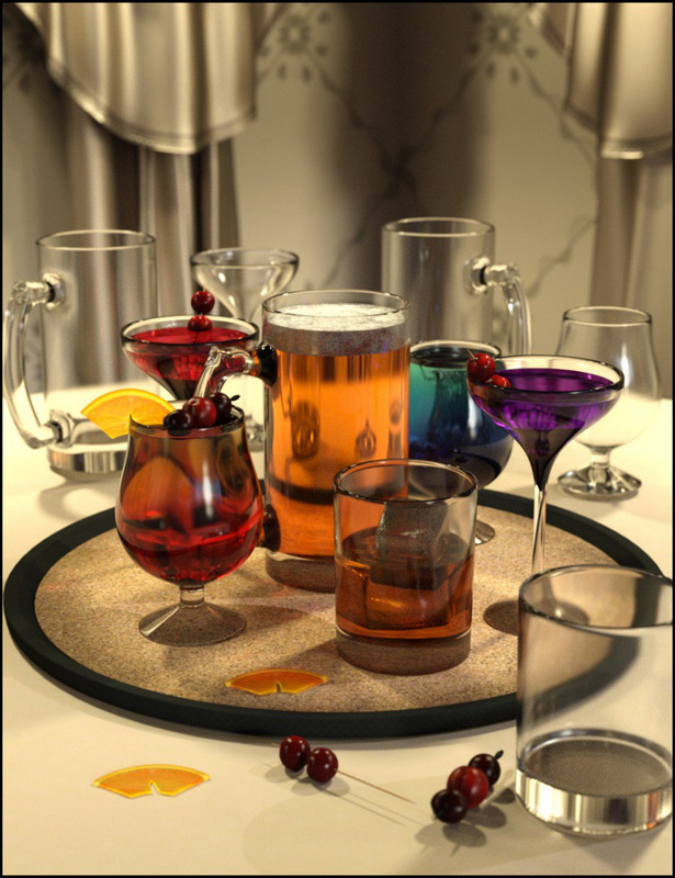 cheers drink tray and drinks 00 main daz3d