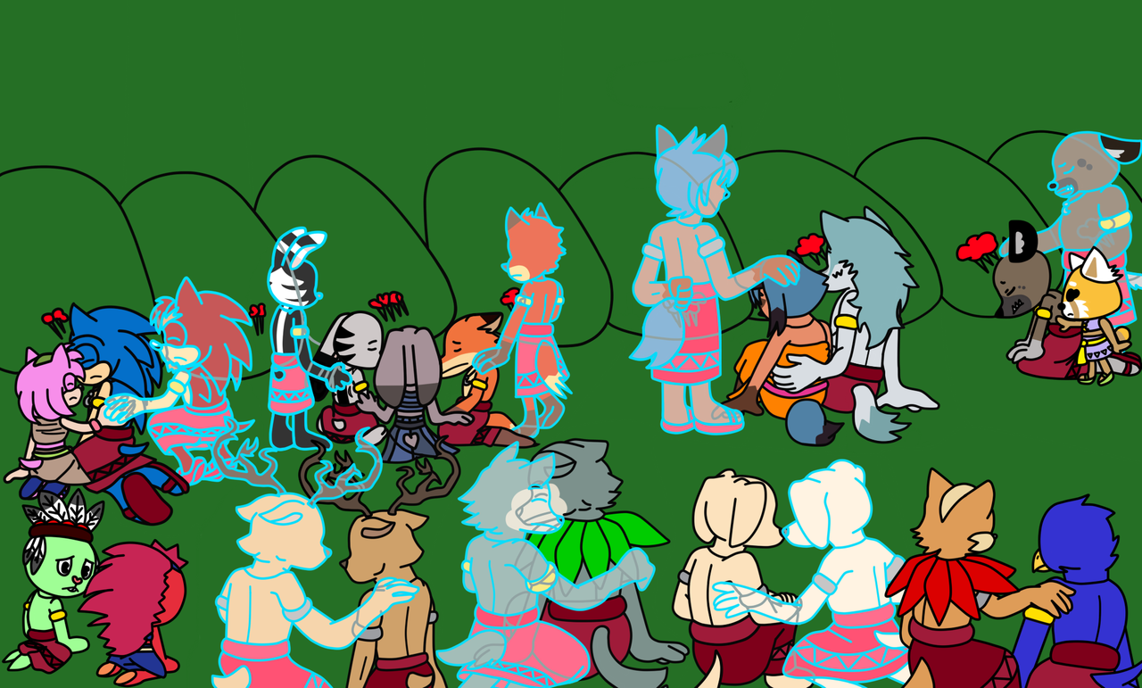 mr. wolf, legoshi, sonic the hedgehog, louis, michiru kagemori, and etc (sonic the hedgehog (series) and etc) created by ameth18 and sirinathehedgehog