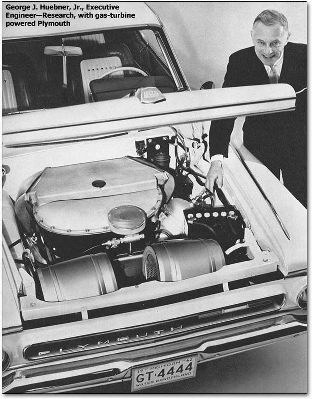 1956 Chrysler turbine car Huebner-turbine