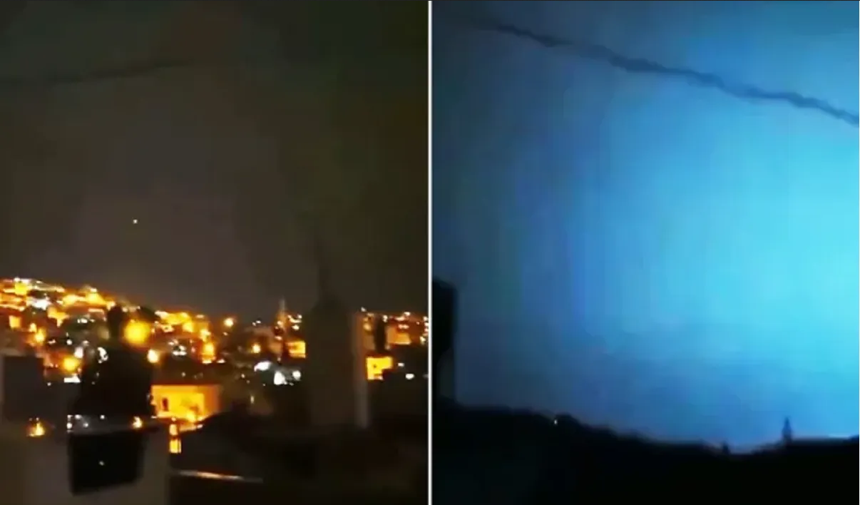 Misteriosos destellos iluminan el cielo momentos antes del sismo de Marruecos