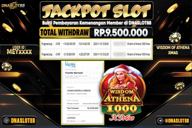 JACKPOT SLOT WISDOM OF ATHENA 1000 X MAS 6 NOVEMBER 2025