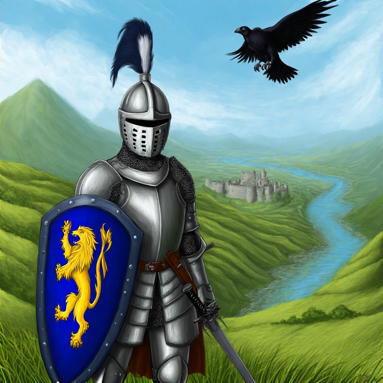 A-medieval-knight-in-shining-a-1