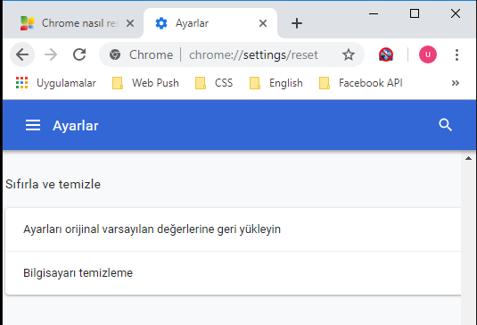 Chrome resetleme