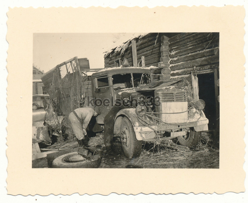 Foto Krupiwno Russland WL Büssing Feldküchen LKW Wrack nach Luft