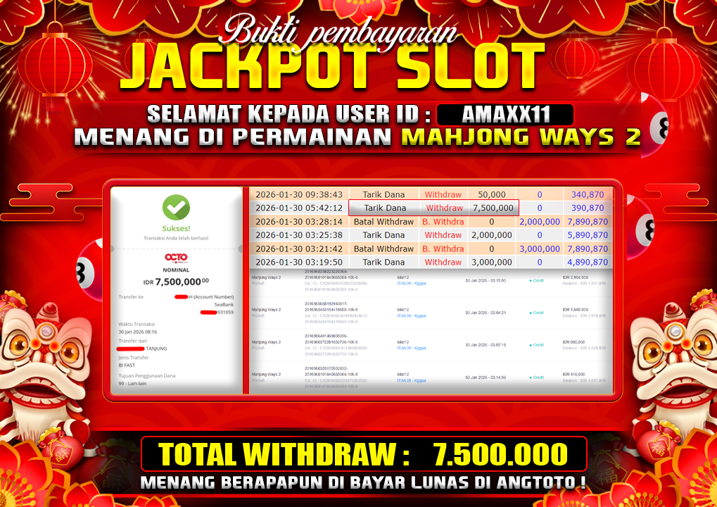 BUKTI JACKPOT LUNAS ANGTOTO