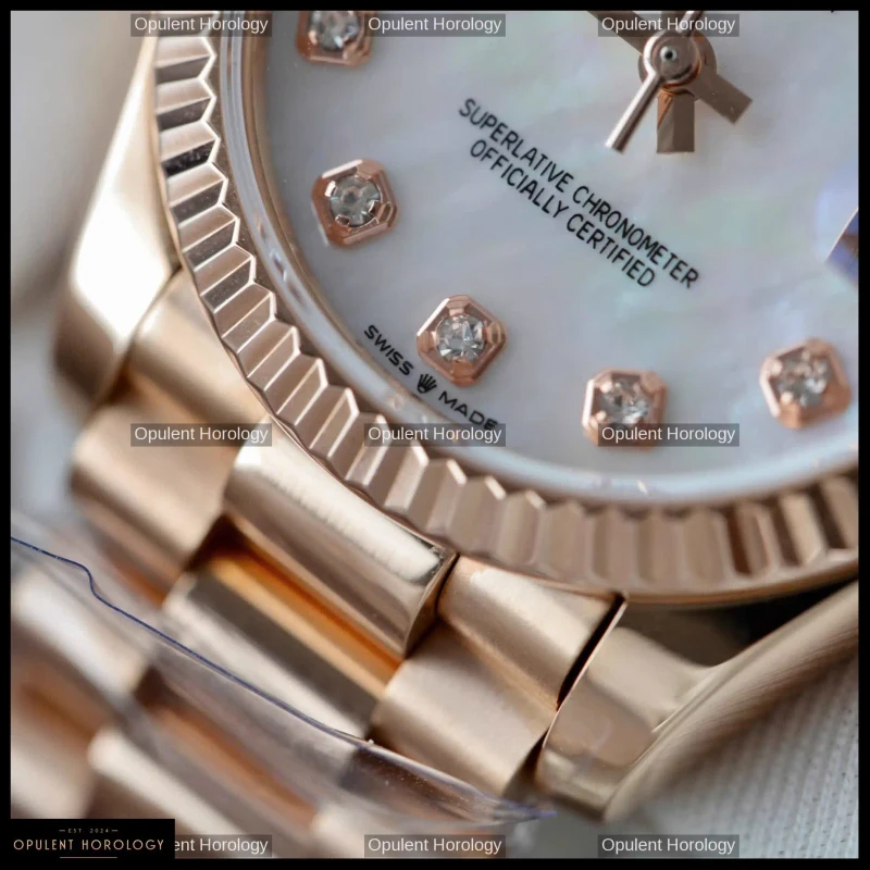 Rolex Datejust Women's Mother of Pearl Dial Rose Gold Plated 31mm Jubilee - Super Clone