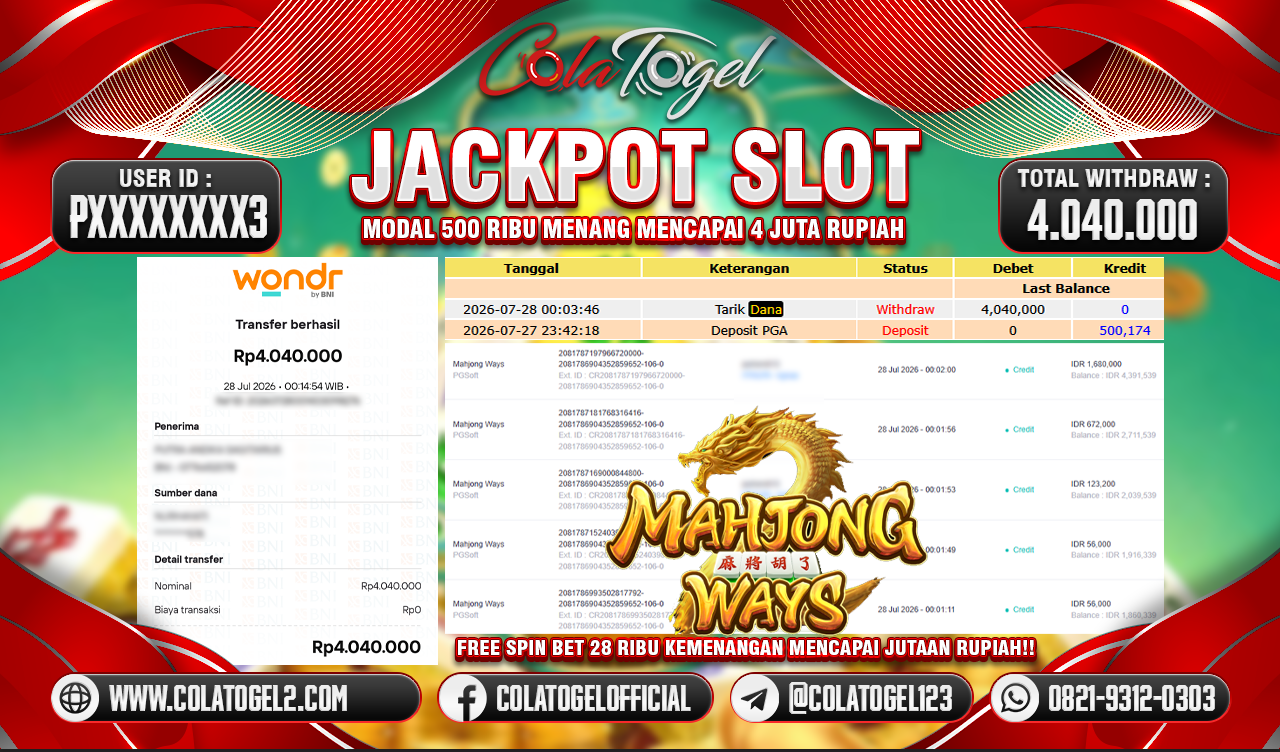 JACKPOT SLOT GACOR!!