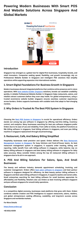 Best Restaurant Management System in Singapore
