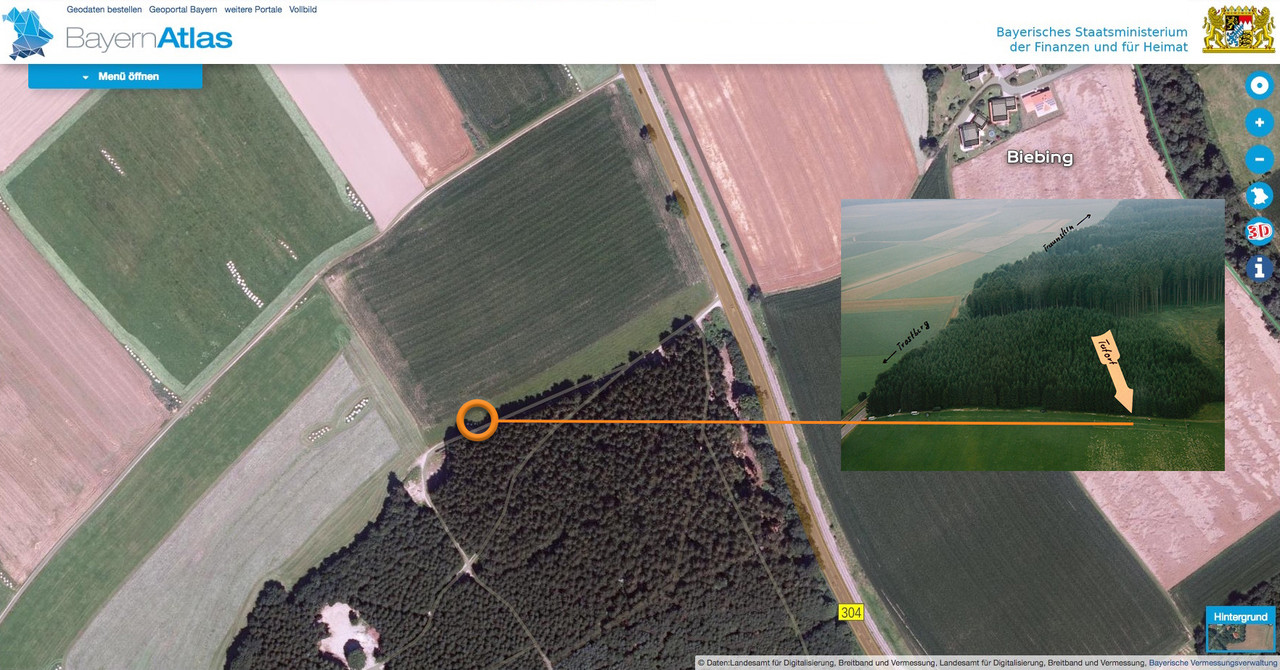 Biebing bei Litzlwalchen   Tatort NR°1