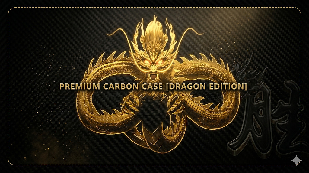 Aether Armour Carbon Fiber Case Imperial Gold Dragon Series