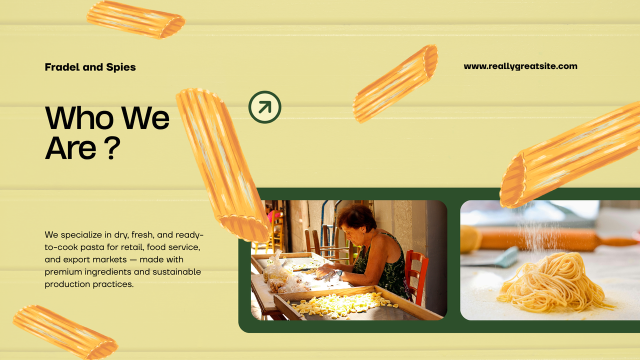 Green Illustrated Pasta Product Presentation