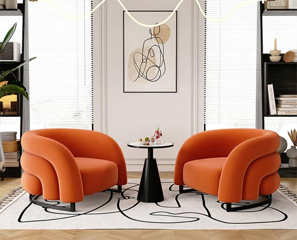Dining chairs set in modern dining room