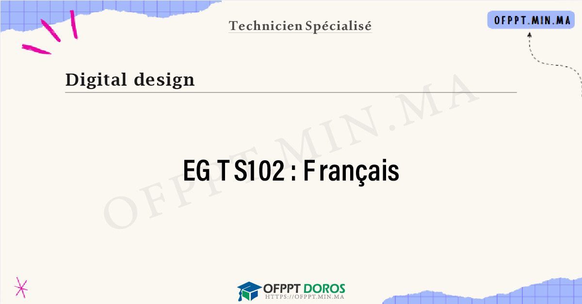 Sommaire détaillé du cours Français EGTS102 OFPPT - Structure du module