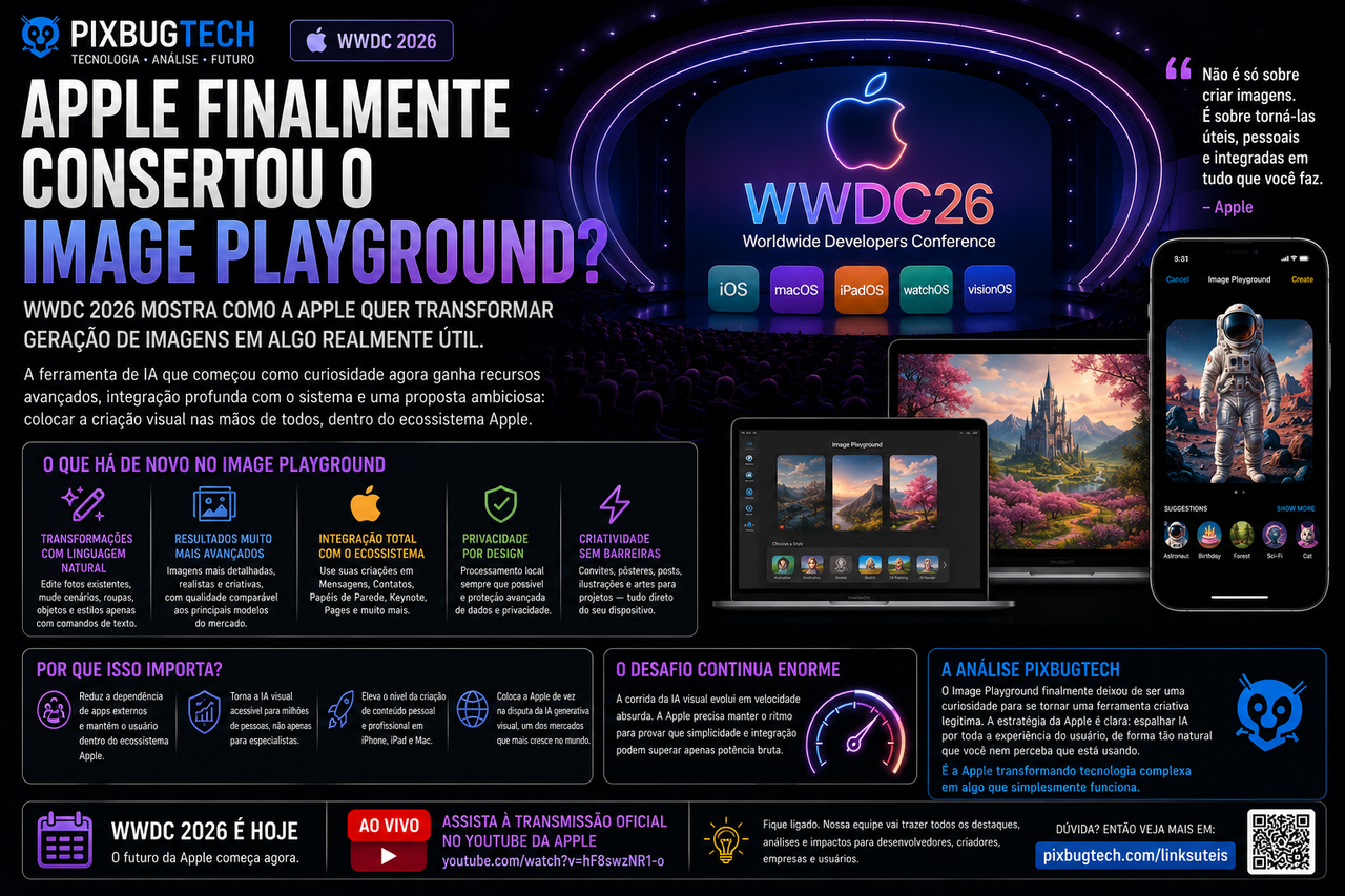 Apple finalmente conserta o Image Playground? WWDC 2026 mostra a resposta da Apple para a guerra da IA