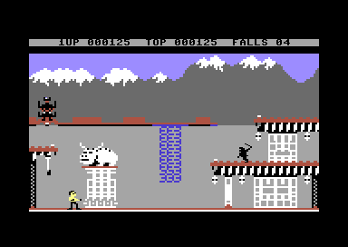 Bruce Lee sur C64, Spectrum, CPC, Atari 8 bits, … Brucelee-screenshot1