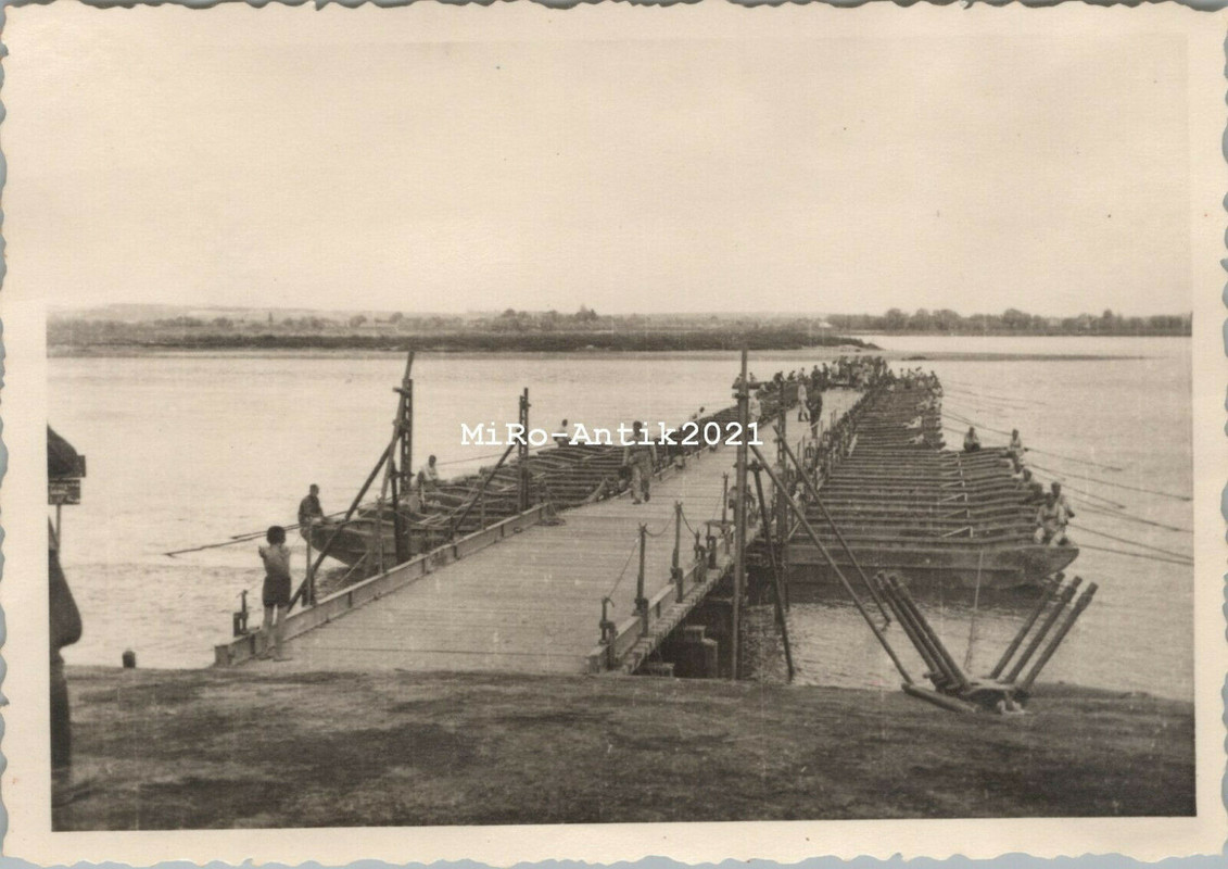 5 x Foto, Wk2, Pion. Batl. 29 Hann Münden, Pionier Brücken Test mit Lkw4