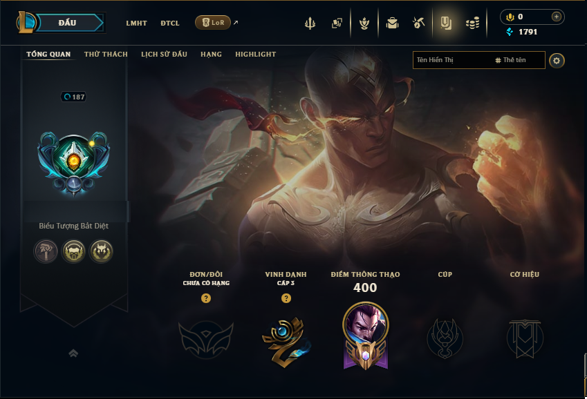 Acc LMHT # - Không Khung